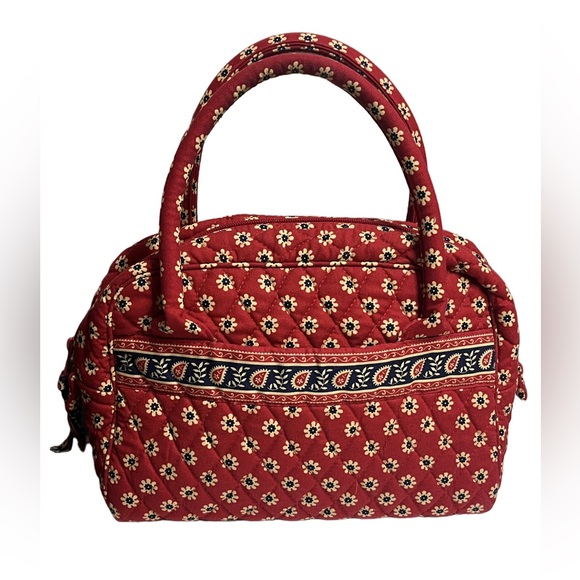 Vera Bradley Vintage Americana Red Floral Quilted Handbag - Picture 1 of 7